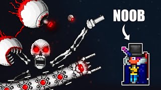 Terraria NOOB Fights HARD MODE Bosses For The First Time (FACE REVEAL)