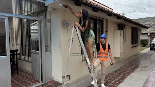 Mi mamá tuvo que llamar al Técnico a que Repare la Cámara de Seguridad