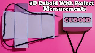 Mathematics Shape Cuboid 3D Model - Maths Pull Up Working Model - 3D Cuboid Maths Project