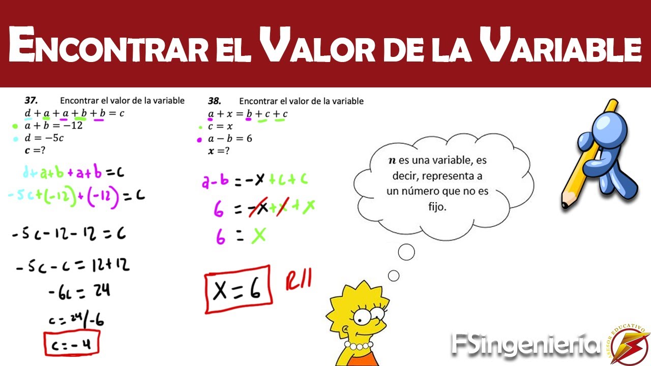 🔴EJERCICIO 37-38: Encontrar El Valor De La Variable - YouTube