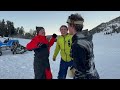 crotch rocket with paddle tire in deep snow