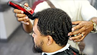 HE ASKED FOR THIS!😨 HAIRCUT TUTORIAL: 360 WAVE TAPER ATG