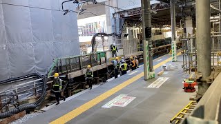 【着々とホームが出来上がる】山手線外回り渋谷駅線路＆ホーム移設工事の進捗をレポート！(1/8 2日目・昼過ぎ)