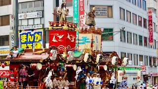 熊谷うちわ祭2018 最終日 駅前3町叩き合い〜筑波区会所前3町叩き合い