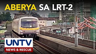 Biyahe ng LRT-2, nagka-aberya dahil sa nasirang catenary wire