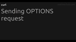 Sending OPTIONS request #curl