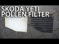 How to change pollen filter in Skoda Yeti (cabin air filter, service)