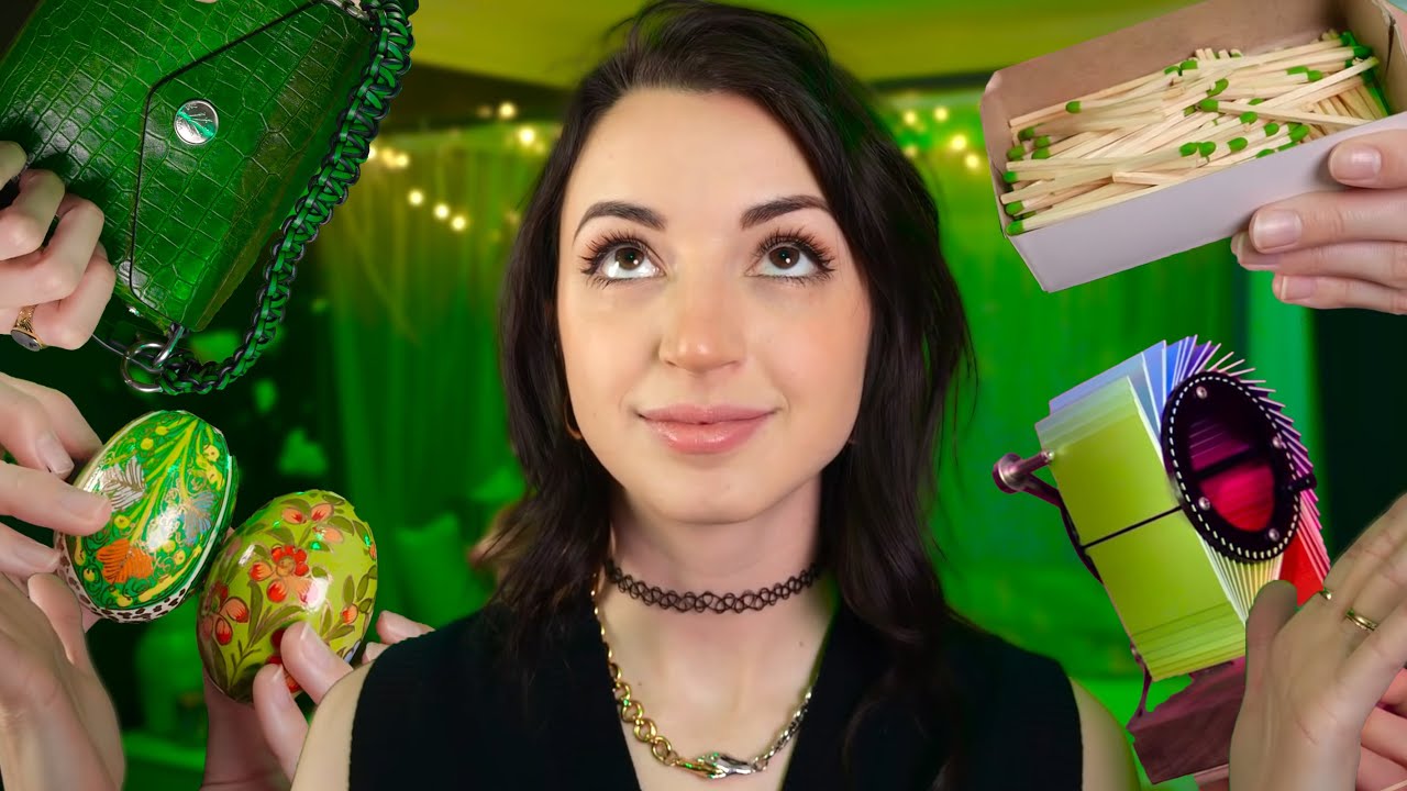 Green Asmr Trigger Collection Youtube