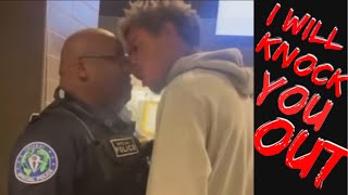 Rent-a-Cop gets his BUTT handed to him for trying to Intimidate the Wrong man at McDonalds!!!