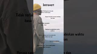 Sifat Dan kepribadian Orang Introvert Yang Tidak Diketahui Orang #shorts