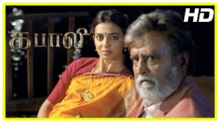 Kabali Tamil Movie | Kalaiyarasan attacks Rajini | John Vijay | Dinesh | Radhika Apte | Dhansika