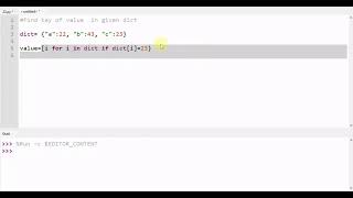 find key of value from given dict using python