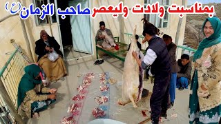 تقسیم گوشت گوسفند نذری بمناسبت نیمه شعبان سالروز ولادت با سعادت امام عصر و زمان عج #jaghori_news