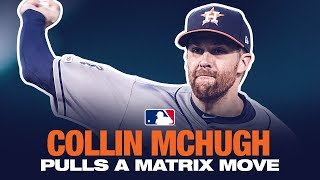 McHugh pulls off INSANE move to avoid baseball