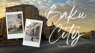 TRAVEL VLOG: the land of fire  🇦🇿🔥 | baku city tour + night walk 🌃 let's time travel!  🕰️📜