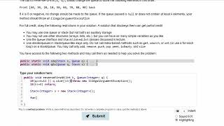 Java Practice It | Exercise 14.14: reverseFirstK | Collections, #stacks and #queues , stacks, queues