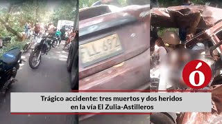 Trágico accidente: tres muertos y dos heridos en la vía El Zulia-Astilleros