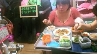 bj복부인 부추전 부추무침 브로콜리 미역 멸치 먹방 20150806 115938 mukbang