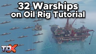 How To Place 32 Warships on Oil Rig - Tower Defense X/TDX Roblox