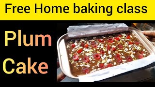 #Free home baking class #Plum cake #cristmas cake #baking class by Elfin