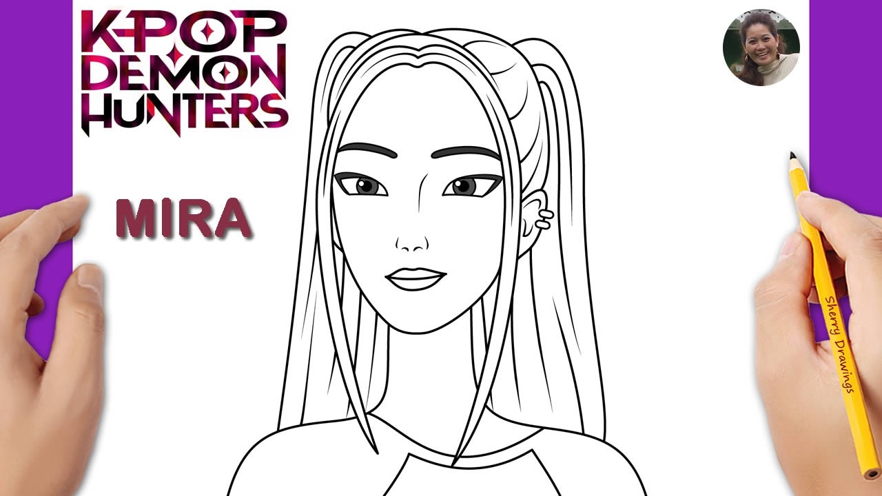 How To Draw Mira Easy Kpop Demon Hunters Drawing Youtube