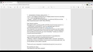 TechnoHacks Cyber Security Internship | Task 6: Phishing Email Simulation