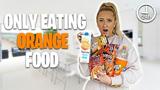 I ONLY ATE ORANGE FOOD FOR 24 HOURS!!