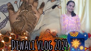 Diwali vlog 2024 🪔🦢❤️| First vlog | Himanshi Pandey| #diwali #festival #trending #vlog