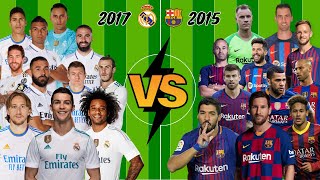 2017 Real Madrid vs 2015 Barcelona ( Messi, Ronaldo, Neymar, Benzema, İniensta, Ramos, Suarez, Bale)