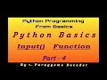 Input Function in Python | Python input Example | part 4 |Taking User Input | Python Tutorial 16