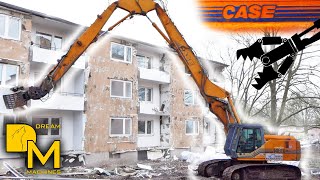 CASE POCLAIN 1488 LONGFRONT BAGGER ABBRUCH WOHNHAUS [1] KETTENBAGGER BAUSTELLE  DREAM MACHINES