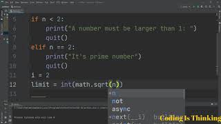 Python Programming Exercise - Prime or Composite Number Program