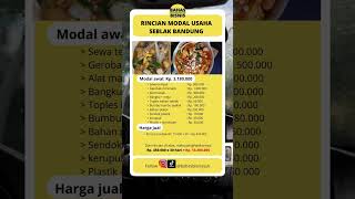 Rincian modal usaha seblak pedas bandung