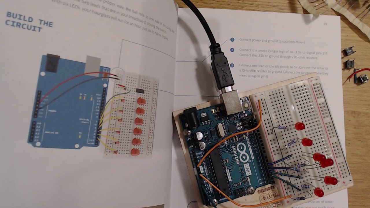 Sofox Tries The Arduino Starter Kit Chapter 08 Digital Hourglass