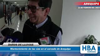 DAÑOS LLUVIAS - Mantenimiento de las vías en el cercado de Arequipa frente a lluvias torrenciales