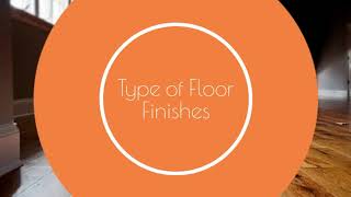 Type of Floor Finishes