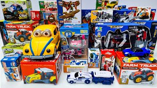 Full Box of TRANSFORMERS TOBOT Car Toys: TRACTOR BUMBLEBEE POLICE MAXIMALS LEGO Assemble Robot Movie