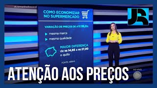 JR Dinheiro: variação de preços do mesmo produto de um supermercado para outro pode chegar a 86%