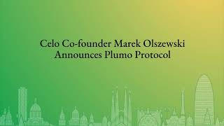 Marek Olszewski Announces Plumo Protocol