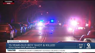 Police: 13-year-old dead after shooting in Winton Hills