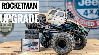 MONSTER Gladiator on 3S - INSANE SPEED - Furitek ROCKETMAN Brushless Combo in the SCX24 Gladiator!!