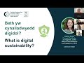 Beth yw cynaliadwyedd digidol? / What is digital sustainability?