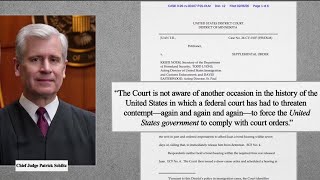 Judge threatens criminal contempt against US Attorneys