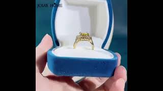 NEW ARRIVAL Luxury Oval Cut Lab Citrine Gemstone Wedding Engagement Fine Jewelry Ring