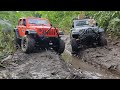 RC Crawler Scale 1/12 MN128 | Jeep Wrangler Rubicon Off-road Di Hutan Tropis