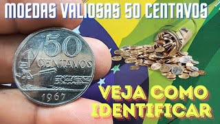 ALGUÉM AINDA TEM ESSAS MOEDAS DE 50 CENTAVOS, UMA VALIOSA PODE ESTAR COM VOCÊ