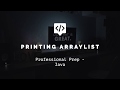 Printing ArrayList in java