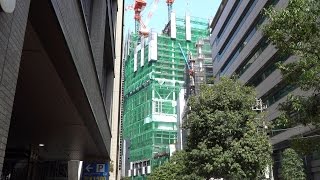 渋谷ストリーム（SHIBUYA STREAM）の建設状況（2017年3月25日）