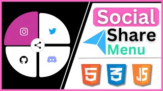 Animated Circular Social Share Menu 🔥Using Html CSS & JavaScript
