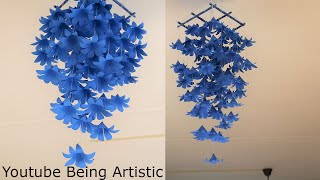 Wall Hanging Paper Flowers - DIY Wall Decor - Paper Craft - Paper Flower